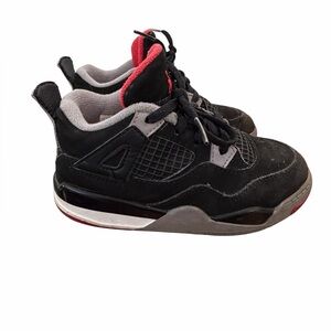 Nike Air Jordan 4 Retro OG TD "Bred" toddler sneakers size 10